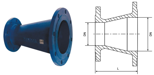 Переход чугунный напорный фланцевый 80х150 Разветвители питания, переходники, адаптеры #2